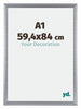 Tucson Aluminium Fotolijst 59 4x84cm A1 Zilver Geborsteld Voorzijde Maat | Yourdecoration.nl