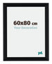 Tucson Aluminium Fotolijst 60x80cm Zwart Geborsteld Voorzijde Maat | Yourdecoration.nl