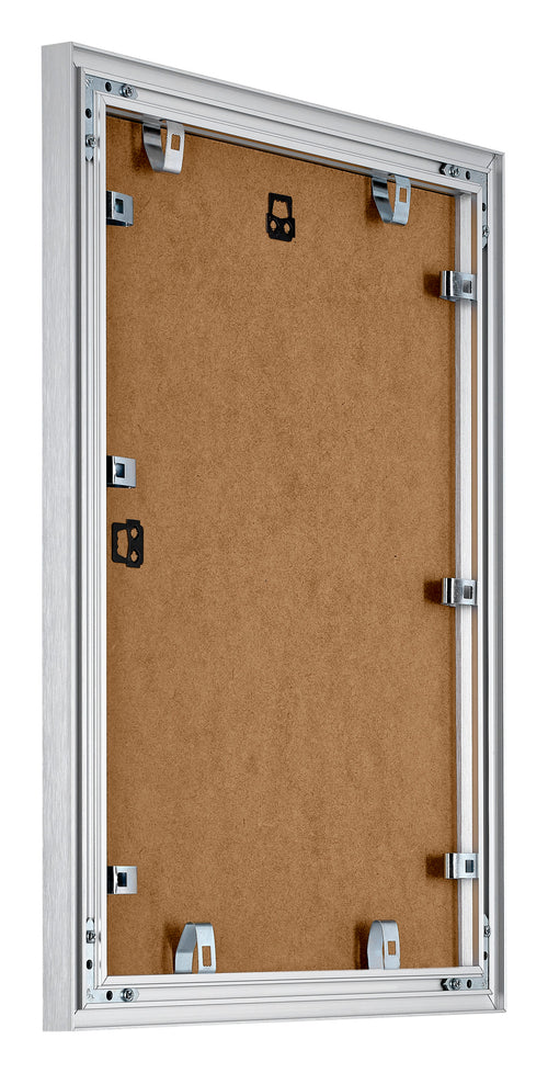 Tucson Aluminium Fotolijst 75x98cm Zilver Geborsteld Achterzijde Schuin | Yourdecoration.nl