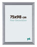 Tucson Aluminium Fotolijst 75x98cm Zilver Geborsteld Voorzijde Maat | Yourdecoration.nl