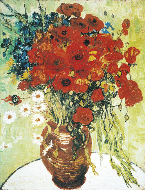 Vincent Van Gogh Vase avec marguerite Kunstdruk 60x80cm | Yourdecoration.nl