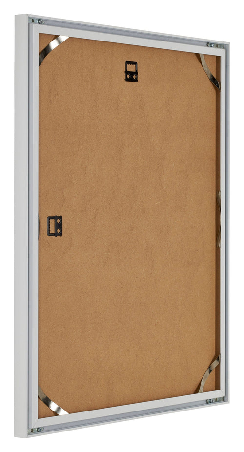 Virginia Aluminium Fotolijst 28x35cm Wit Achterzijde Schuin | Yourdecoration.nl