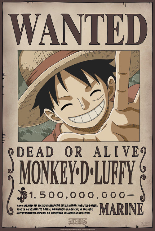 One Piece Wanted Luffy New 2 Poster 35X52cm | Yourdecoration.nl