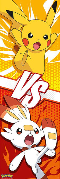 abystyle gbydco293 pokemon pikachu and scorbunny poster 53x158cm | Yourdecoration.nl