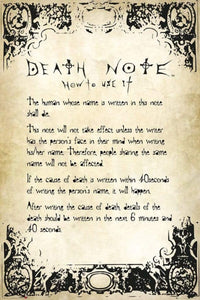 GBeye Death Note Rules Poster 61x91,5cm | Yourdecoration.nl
