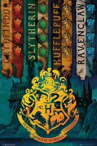 GBeye Harry Potter House Flags Poster 61x91,5cm | Yourdecoration.nl