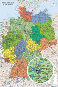 GBeye Germany Map Poster 61x91,5cm | Yourdecoration.nl