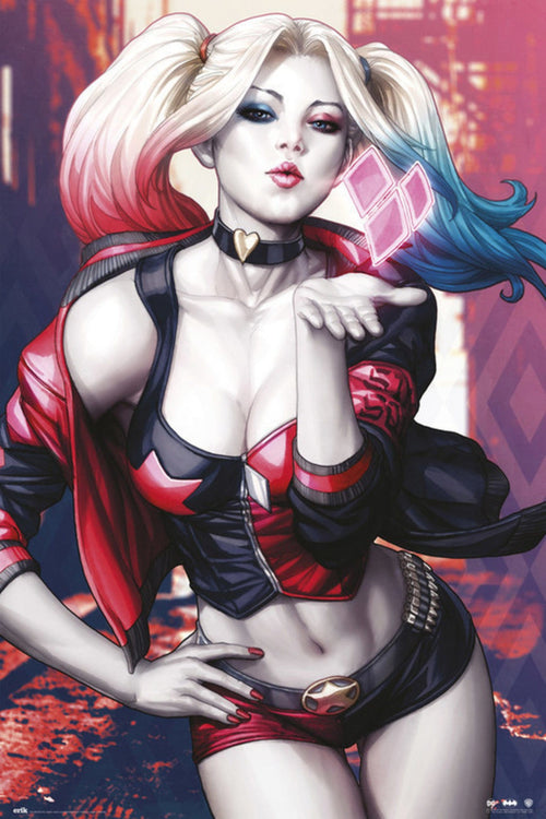Grupo Erik GPE5259 Dc Comics Harley Quinn Kiss Poster 61X91,5cm | Yourdecoration.nl