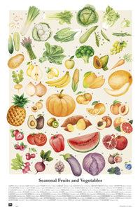 Grupo Erik GPE5349 Vegetales Y Frutas De Temporada Poster 61X91,5cm | Yourdecoration.nl