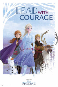 Grupo Erik GPE5377 Frozen Lead With Courage Poster 61X91,5cm | Yourdecoration.nl