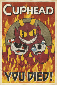 grupo erik gpe5695 cuphead you died poster 61x91-5 cm | Yourdecoration.nl