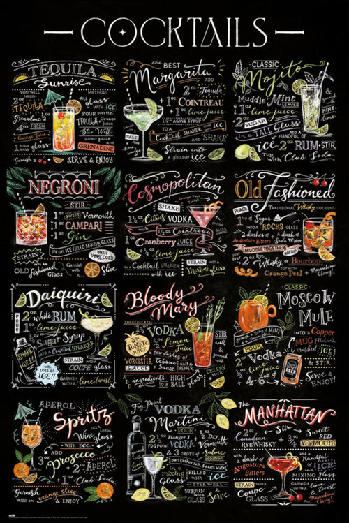grupo erik gpe5753 cocktails poster 61x91 5cm | Yourdecoration.nl