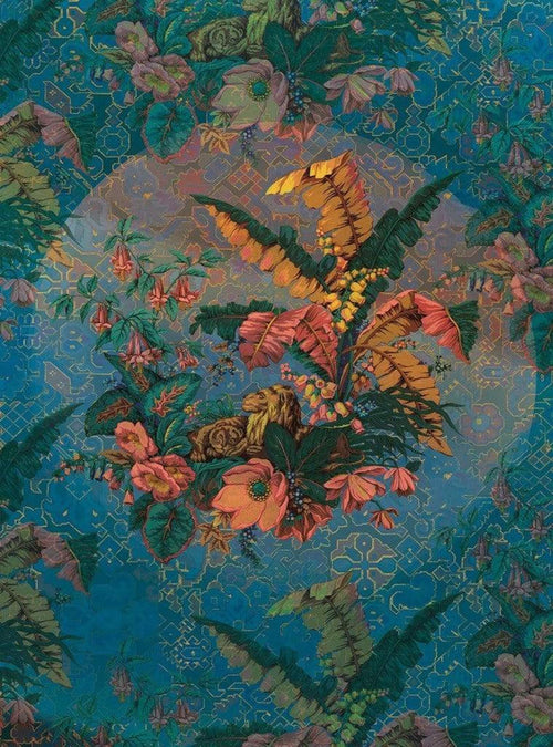 Komar Orient Bleu Vlies Fotobehang 200x270cm 4 banen | Yourdecoration.nl