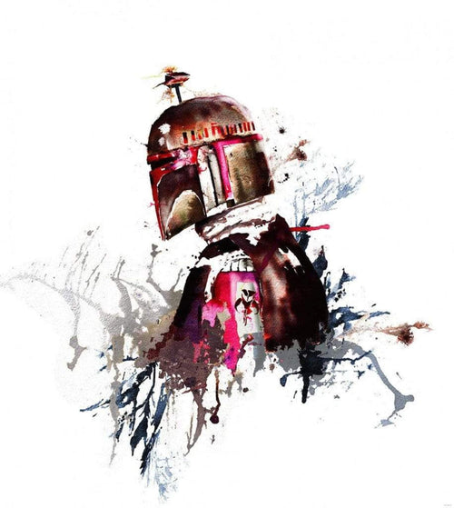 Komar Star Wars Watercolor Boba Fett Vlies Fotobehang 250x280cm 5 Banen | Yourdecoration.nl