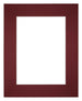 Passe Partout 20x25cm Karton Wijnrood Rand Recht Voorzijde | Yourdecoration.nl
