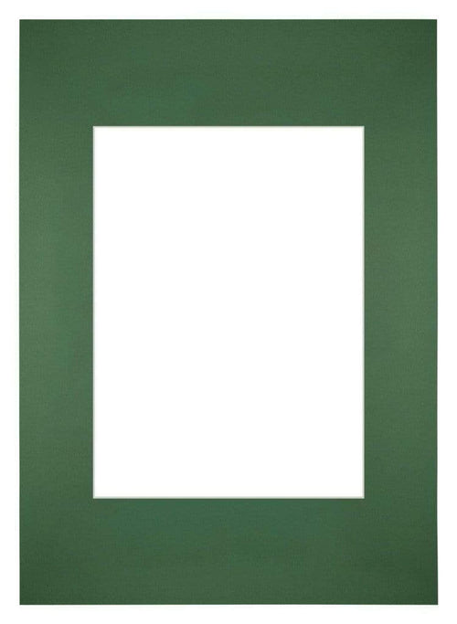 Passe Partout 20x28cm Karton Groen Bos Rand Recht Voorzijde | Yourdecoration.nl