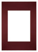 Passe Partout 20x28cm Karton Wijnrood Rand Recht Voorzijde | Yourdecoration.nl
