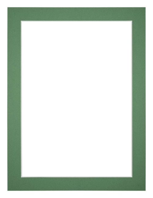 Passe Partout 45x60cm Karton Groen Bos Rand 3cm Recht Voorzijde | Yourdecoration.nl