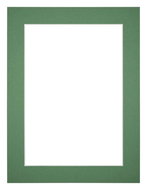 Passe Partout 45x60cm Karton Groen Bos Rand 4cm Recht Voorzijde | Yourdecoration.nl