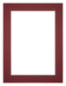 Passe Partout 45x60cm Karton Wijnrood Rand 4cm Recht Voorzijde | Yourdecoration.nl