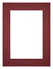 Passe Partout 60x80cm Karton Wijnrood Rand 5cm Recht Voorzijde | Yourdecoration.nl