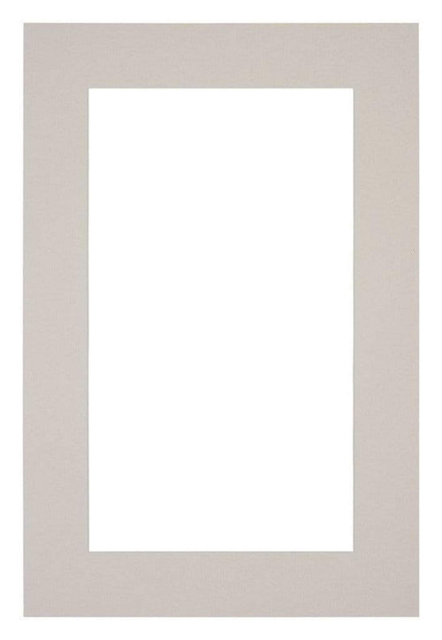 Passe Partout 62x93cm Karton Grijs Graniet Rand 5cm Recht Voorzijde | Yourdecoration.nl