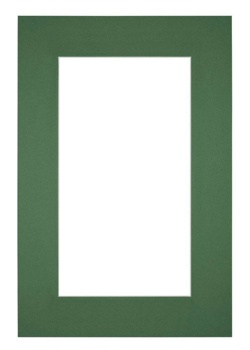 Passe Partout 61x91 5cm Karton Groen Bos Rand 6cm Recht Voorzijde | Yourdecoration.nl