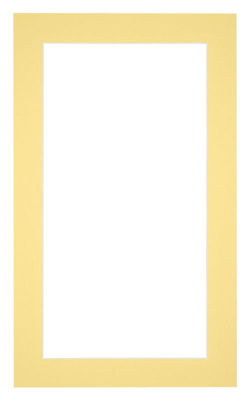Passe Partout 30x50cm Karton Geel Rand 4cm Recht Voorzijde | Yourdecoration.nl