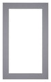 Passe Partout 30x50cm Karton Grijs Rand 4cm Recht Voorzijde | Yourdecoration.nl
