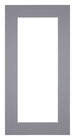 Passe Partout 45x80cm Karton Grijs Rand 6cm Recht Voorzijde | Yourdecoration.nl