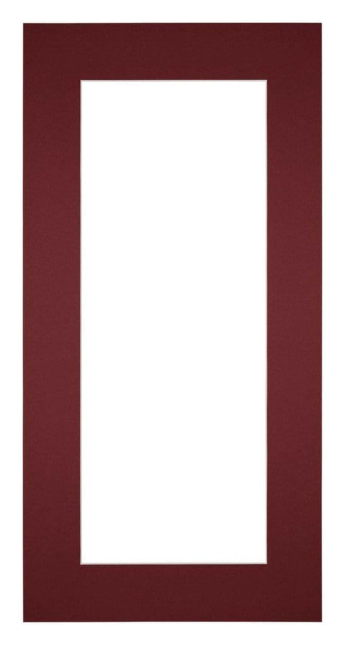 Passe Partout 45x80cm Karton Wijnrood Rand 6cm Recht Voorzijde | Yourdecoration.nl