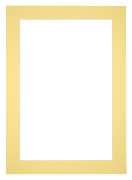 Passe Partout 35x50cm Karton Geel Rand 6cm Recht Voorzijde | Yourdecoration.nl