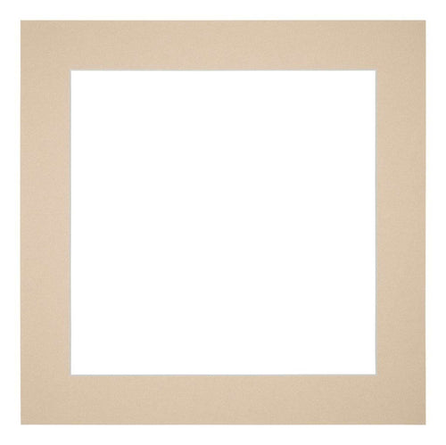 Passe Partout 25x25cm Karton Beige Rand 5cm Recht Voorzijde | Yourdecoration.nl