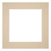 Passe Partout 30x30cm Karton Beige Rand 6cm Recht Voorzijde | Yourdecoration.nl