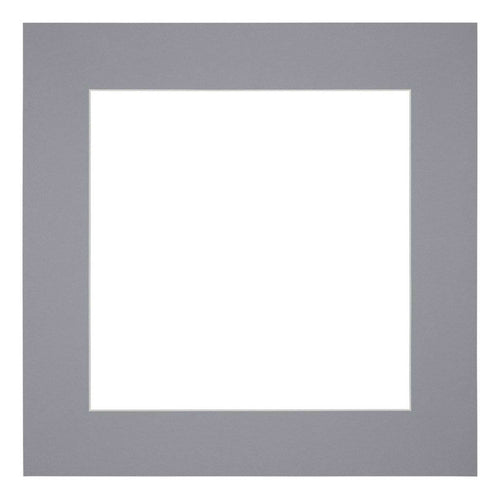 Passe Partout 30x30cm Karton Grijs Rand 6cm Recht Voorzijde | Yourdecoration.nl