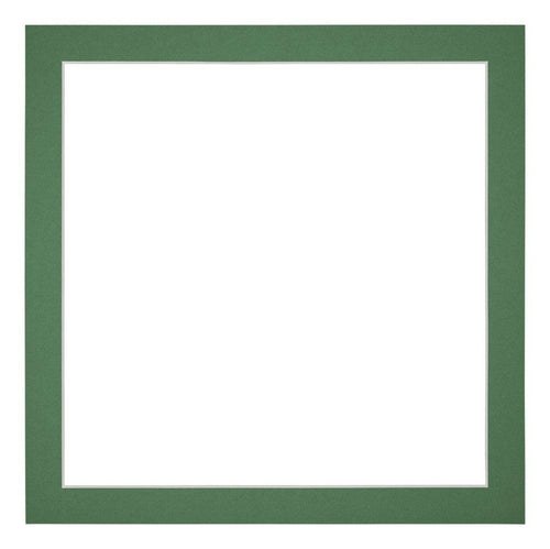 Passe Partout 25x25cm Karton Groen Bos Rand 3cm Recht Voorzijde | Yourdecoration.nl