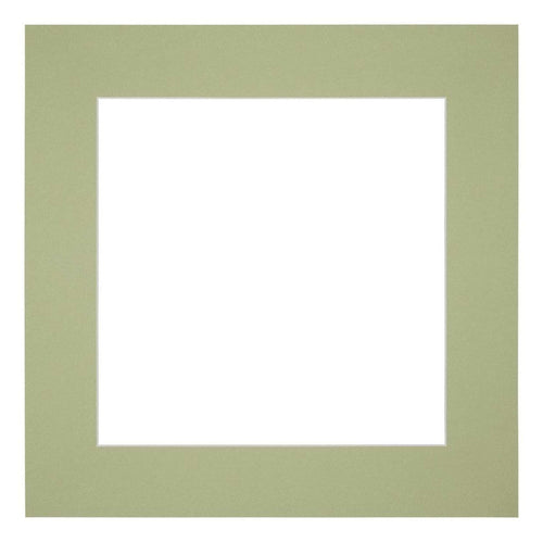 Passe Partout 25x25cm Karton Mintgroen Rand 6cm Recht Voorzijde | Yourdecoration.nl