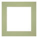 Passe Partout 25x25cm Karton Mintgroen Rand 6cm Recht Voorzijde | Yourdecoration.nl