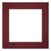 Passe Partout 25x25cm Karton Wijnrood Rand 6cm Recht Voorzijde | Yourdecoration.nl
