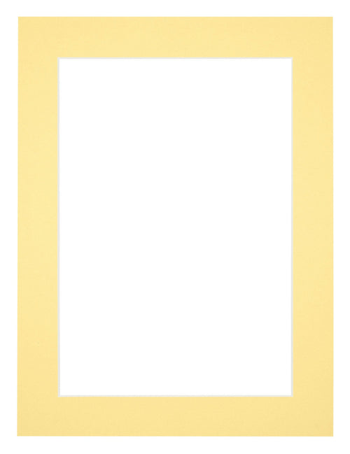 Passe Partout 45x60cm Karton Geel Rand 4cm Recht Voorzijde | Yourdecoration.nl
