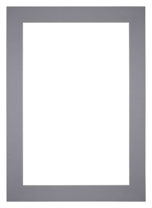 Passe Partout 35x50cm Karton Grijs Rand 6cm Recht Voorzijde | Yourdecoration.nl