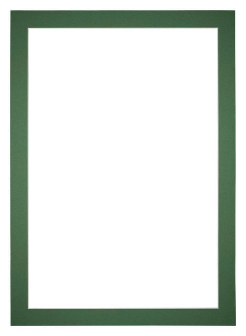 Passe Partout 60x84cm Karton Groen Bos Rand 4cm Recht Voorzijde | Yourdecoration.nl