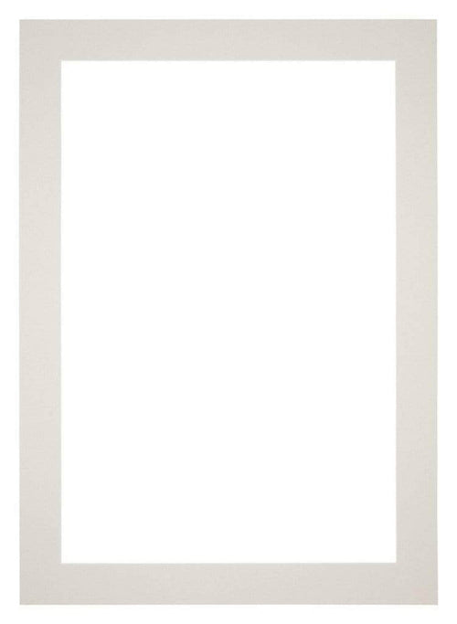 Passe Partout 50x70cm Karton Lichtgrijs Rand 5cm Recht Voorzijde | Yourdecoration.nl