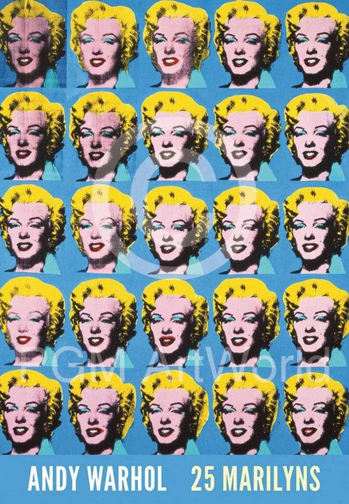 Andy Warhol 25 Colored Marilyns Kunstdruk 45x65cm | Yourdecoration.nl