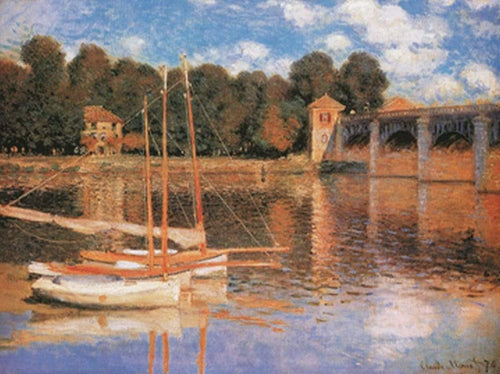 Claude Monet Il ponte di Argenteuil Kunstdruk 80x60cm | Yourdecoration.nl