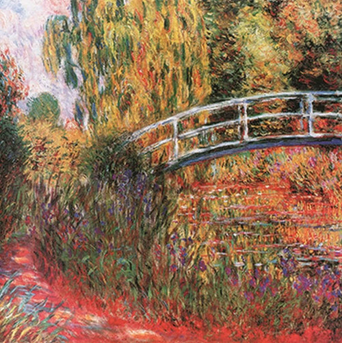 Claude Monet Ponte giapponese Kunstdruk 95x95cm | Yourdecoration.nl
