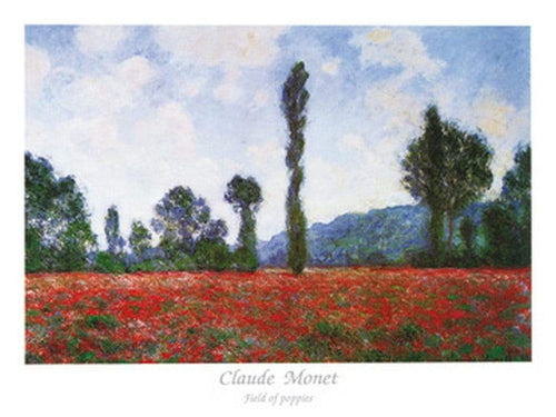 Claude Monet Field of Poppies Kunstdruk 80x60cm | Yourdecoration.nl