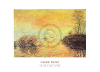 Claude Monet  Le coucher du soleil la Seine Kunstdruk 70x50cm | Yourdecoration.nl