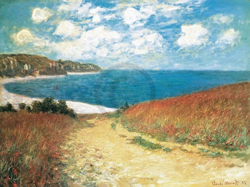 Claude Monet  Meadow Road to Pourville 1882 Kunstdruk 80x60cm | Yourdecoration.nl