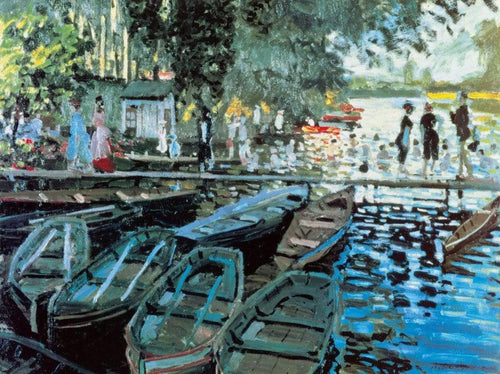 Claude Monet Bathers at la Grenouillers Kunstdruk 80x60cm | Yourdecoration.nl